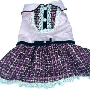 Chewnel pink black dress for dog